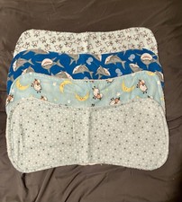4pk Handmade Ultra Soft  Absorbent Terry Cloth Burp Cloths for Baby
