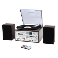 10 in 1 Record Player with External Speakers,3 Speed Bluetooth Turntable Viny...