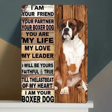 Boxer Dog Retro Iron Boxer Themed Tin Metal Signs Home D cor 8x12