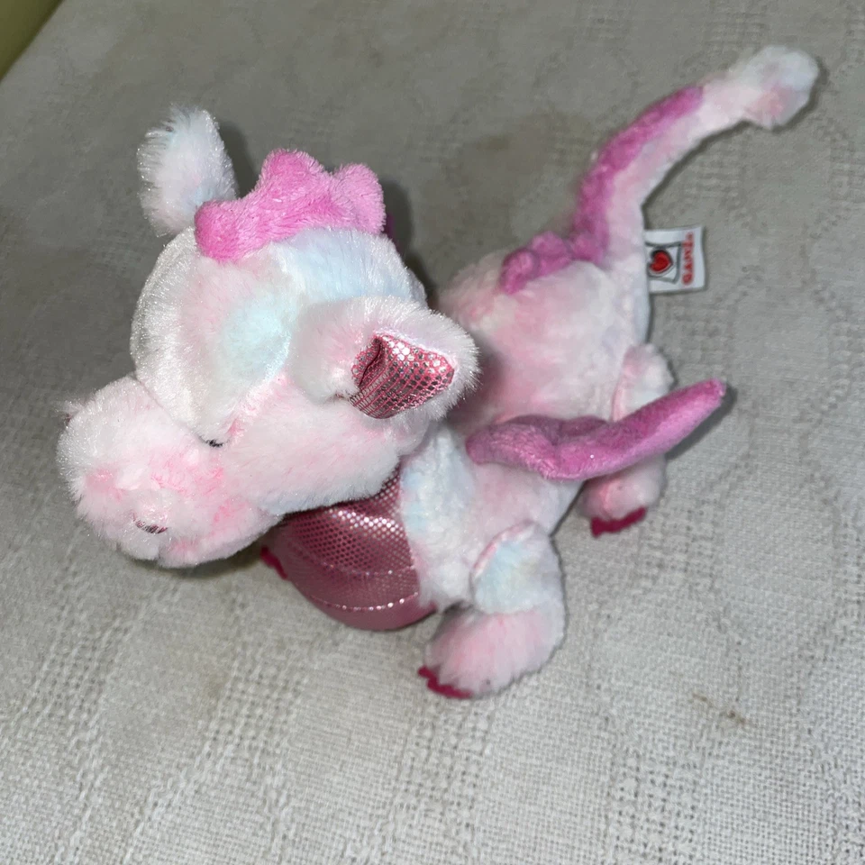 Retired Ganz Webkinz Whimsy Dragon HM156 Sparkly Pink PLUSH 11" - Image 4 of 4