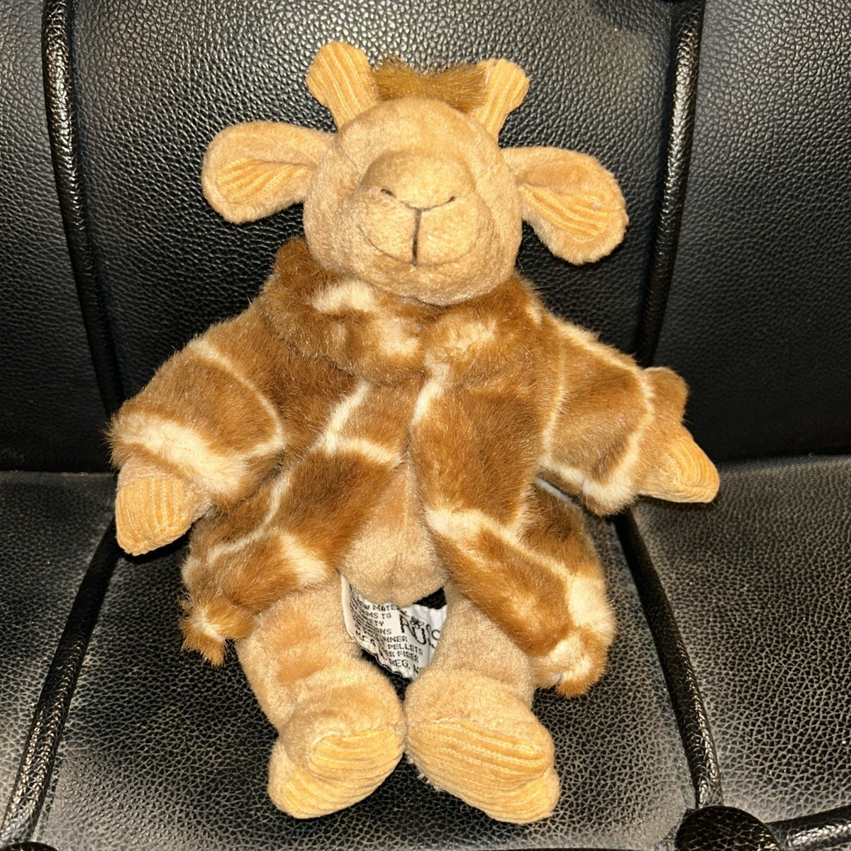 Russ Berrie GISELLA Beanie Giraffe Plush Fur Coat Stuffed Animal