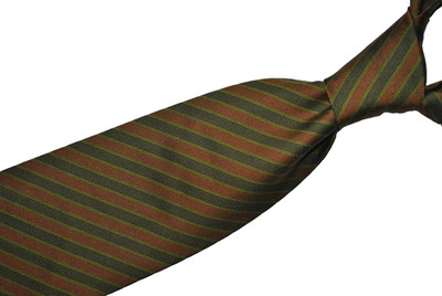 LONGCHAMP PARIS TIE MADE IN ITALY SILK Green L57 W3.7
