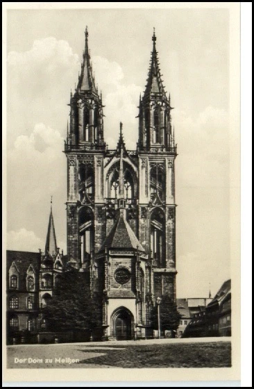 Meißen Sachsen DDR Postkarte Partie am Dom ungelaufen Hand-Foto Brück & Sohn - Bild 1 von 1