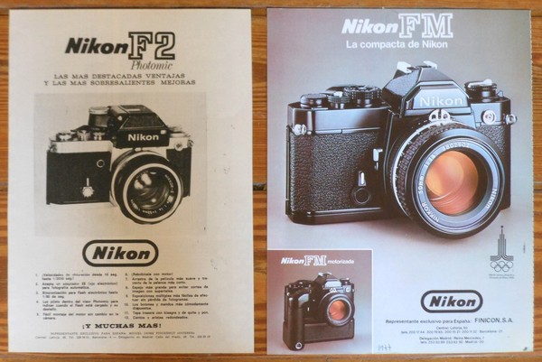 NIKON F2 FM ADS 1970s Vintage Advertising Prints Photography Camara Camera photo