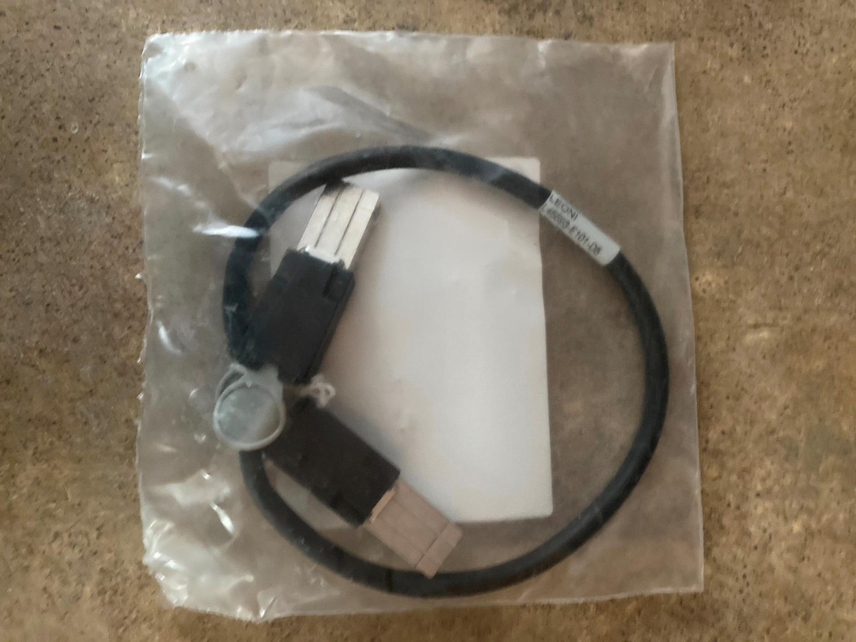 LEONI 37-0891-01 BLADESTACK CABLE ASSEMBLY 0.5 METER BLACK L45593 