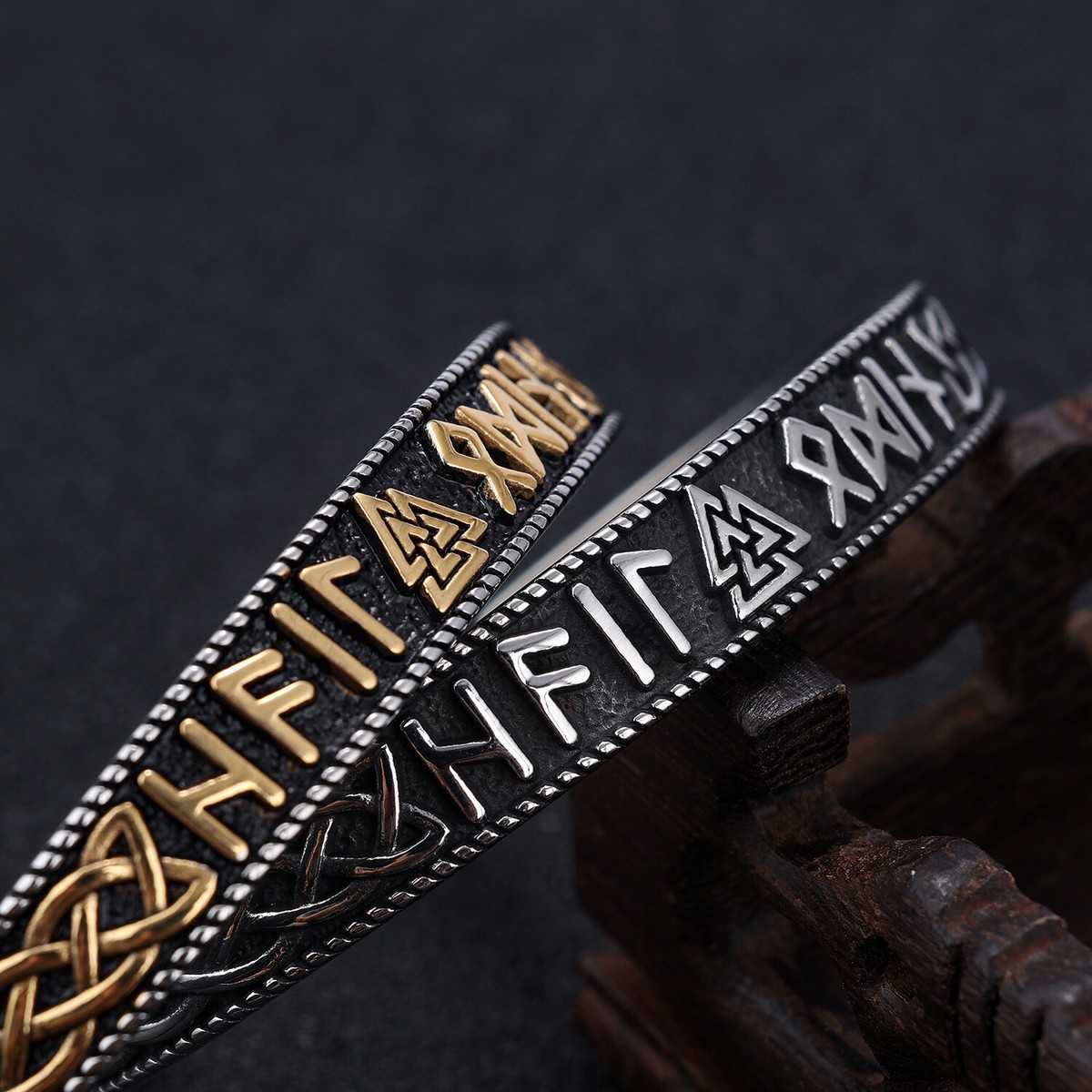 Mens Nordic Norse Viking Rune Bracelet Bangle Men Amulet Cuff