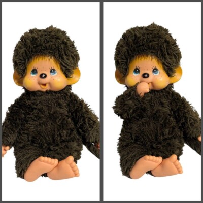 1974 Vintage Monchhichi First Generation Blue Eye Tag Showa Retro