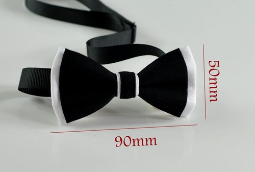 Baby Boy Kids 100% Cotton 2 Layers Bow Tie Wedding Pink NAVY BLUE Yellow Grey - Picture 51 of 88