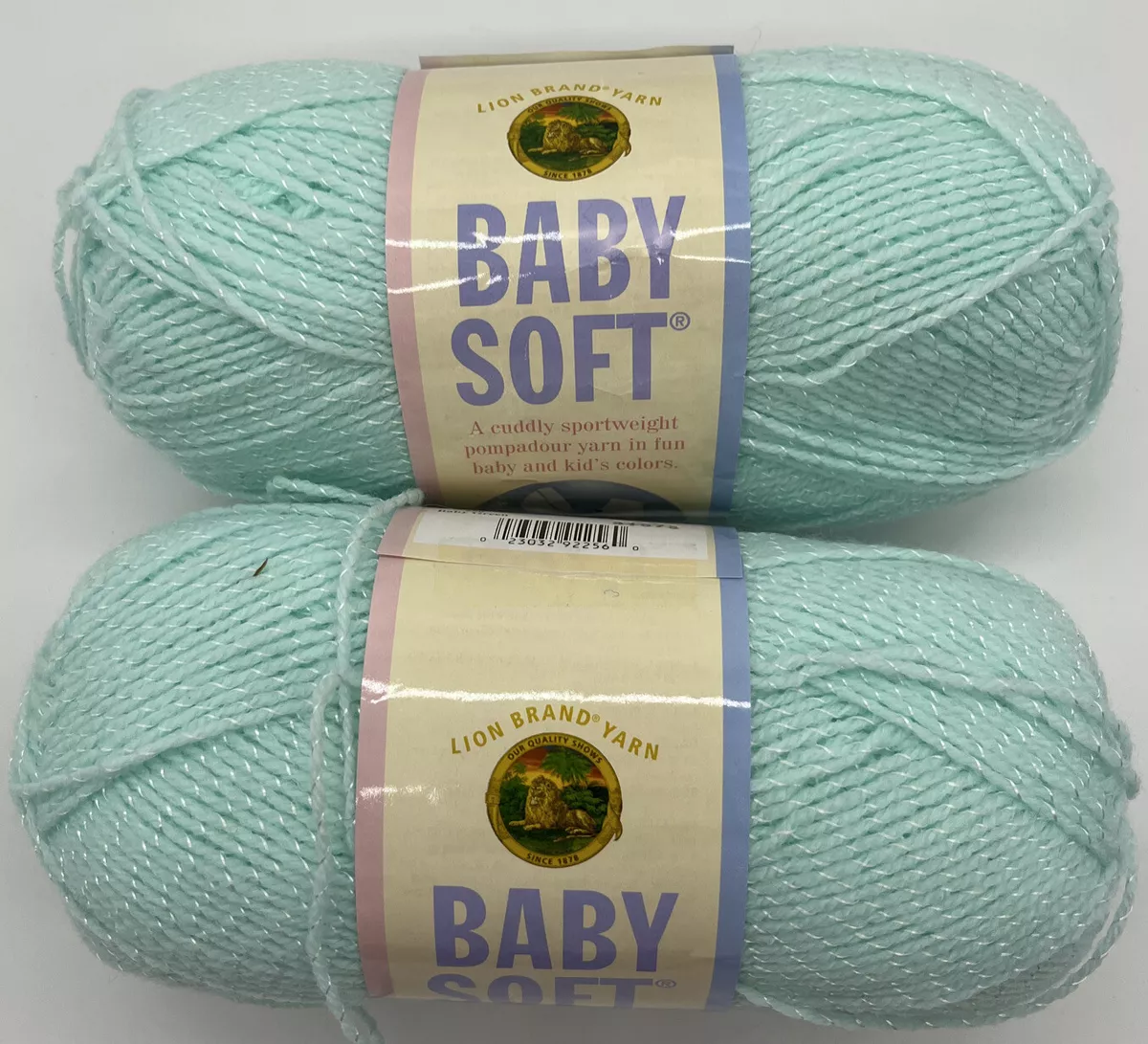 Lion Brand Baby Soft Yarn Baby Green Skeins #476