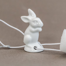 Tropfenfänger Porzellan Hase weiß WIE ZU OMAS ZEITEN für Kaffekanne Teekanne