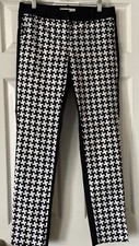 NWT Sold Out MICHAEL MICHAEL KORS Slim-Leg DRK MIDNIGHT/PATTERNED Pants SZ 4