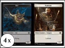 MTG - 4 x Bat Vampire Double-Sided Token - Playset - Lost Caverns of Ixalan