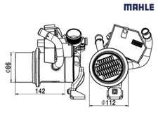Kühler, Abgasrückführung BEHR *** PREMIUM LINE *** MAHLE CE5000P