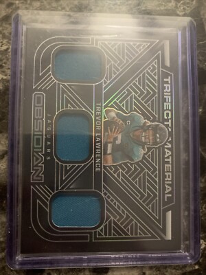 Trevor Lawrence 2022 Obsidian Football Trifecta Material 3 Patch 044/125