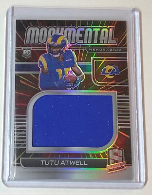 Tutu Atwell ROOKIE PATCH #'d 12/75 - HYPER PARALLEL - 2021 Spectra Football