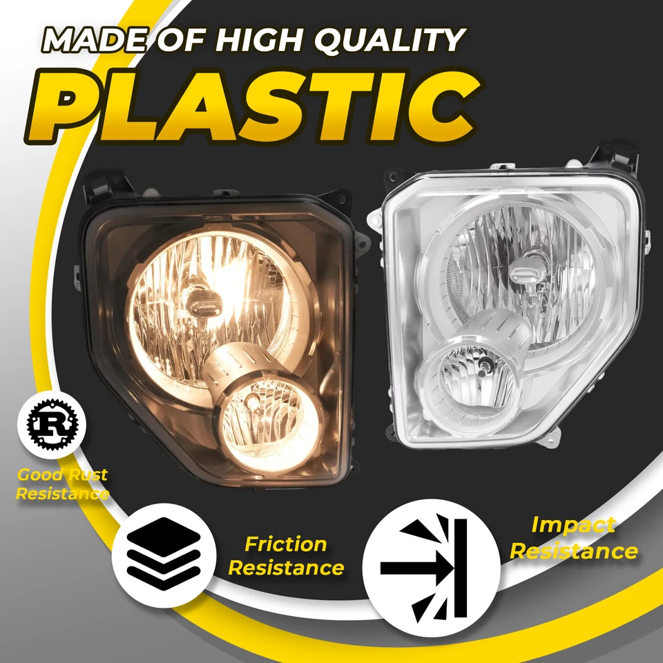 Par de faros juego de luces izquierda y derecha con luces antiniebla para Jeep Liberty 2008-2012 Foto 4 de 4