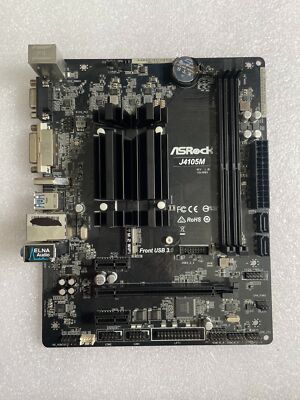FOR ASROCK J4105M DDR4 *2 8GB D-Sub DVI-D HDMI Micro ATX Motherboard Test OK