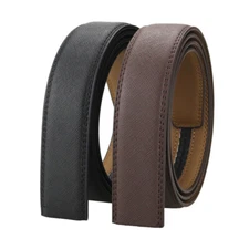 3.5cm 1.38inch Business Men Automatic Buckle Belt Genuine Leather Ratchet Strap