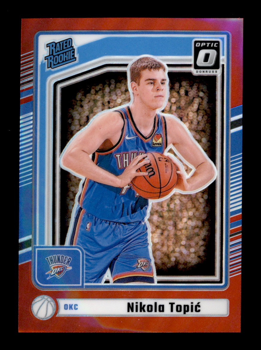 2024-25 Panini Donruss P-208 NIkola Topic Optic Preview Rookie Red 7/25 Thunder
