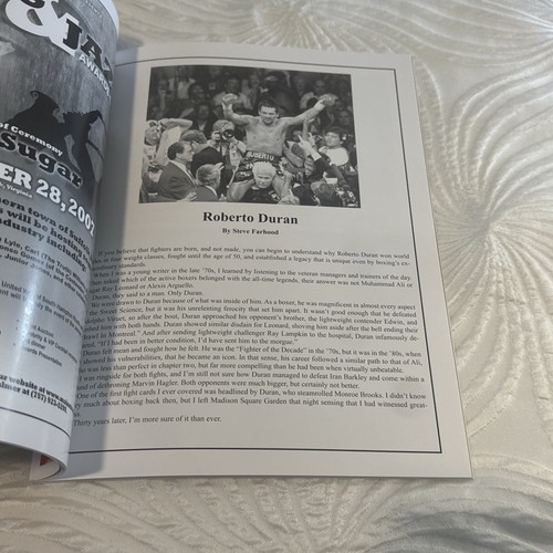 2007 International Boxing Hall Of Fame Program - AUTOGRAPHED - Duran & Lopez - Picture 10 of 11