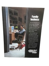 1991 Radio Shack Tandy Computer Print Ad Family Business Vintage Tech Advertis