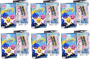 Crayons Stickers Coloring Book Baby Shark Grab n Go Play Packs 6 Pack