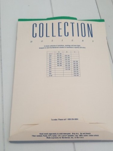 Nordstrom Vtg Pantyhose Style 19200 White Collection Hosiery New Stretch Size A - 第 4/6 張圖片