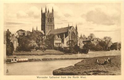 Worcester Worcestershire Worcester Cathedral The North West England OLD PHOTO