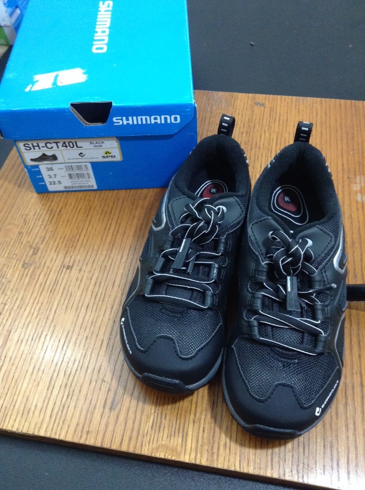 Shimano Sh-Ct40L Black Cycling Spd Shoes Size 36 Euro 3.7 Us (4990
