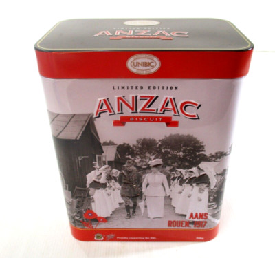 Anzac Biscuit Limited Edition AANS Rouen 1917 + Information Leaflet 2018 Unibic