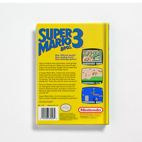 Super Mario Bros. 3 NES Box Art Design Hardback Lined Notebook