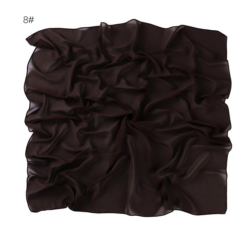 Sciarpa quadrata 90 cm * 90 cm tinta unita chiffon donna foulard turbante avvolgente - Foto 13 di 53