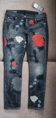 True Religion Audrey Mid Rise Slim Boyfriend Jeans Women's size 25 NWT - Picture 2 of 11