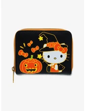 Loungefly Sanrio Hello Kitty Halloween Pumpkin Mini Zipper Wallet