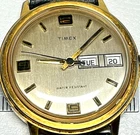Vintage Timex Watch Mens Cornfield Maze Day Dial Marlin Serviced Works 1975