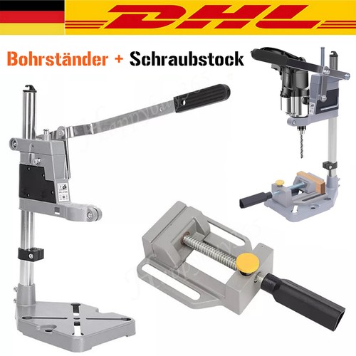 Profi Bohrständer mit Schraubstock Bohrmaschinenständer Bohrmaschinenhalter Satz - Bild 3 von 16