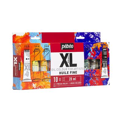 Pebeo Studio XL Ölfarben Set 10 x 20ml Farben & Pinsel