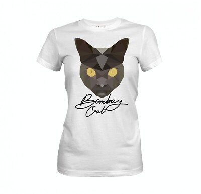 BOMBAY CAT DAMEN T-SHIRT POLYGON Katze by SIVIWONDER