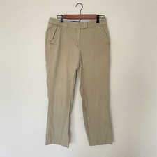 Lands  End Womens Khaki Straight Leg Mid Rise Pants Size 10