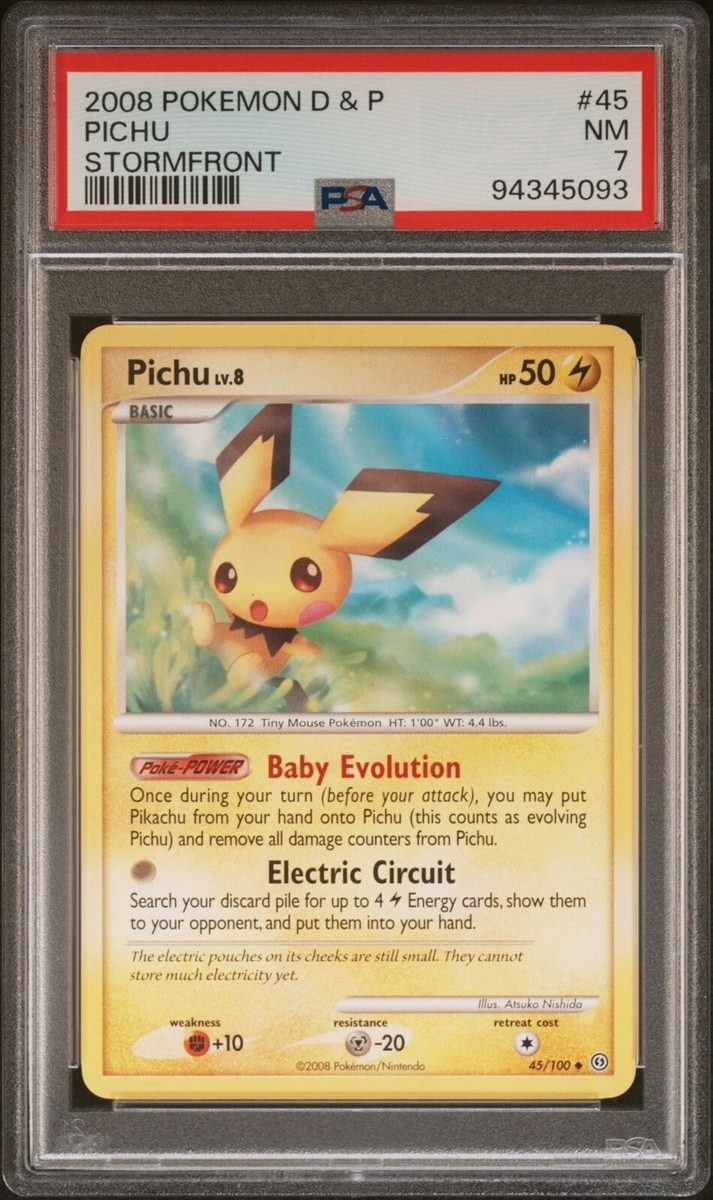 Pichu 45/100 Pokémon Stormfront Unlimited Non-Holo 2008 ✨🔥SHIPS