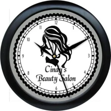Personalized Hair Beauty Salon Wall Clock Gift 0724