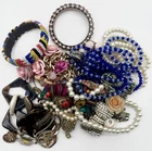 2 lb Lot Vintage to Modern Wear Craft Mixed Costume Jewelry Bulk Resale & Repair