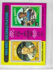 1975 Topps MINI Baseball - SET BREAK - 1959 MVPs (Fox, Banks) HOF #197