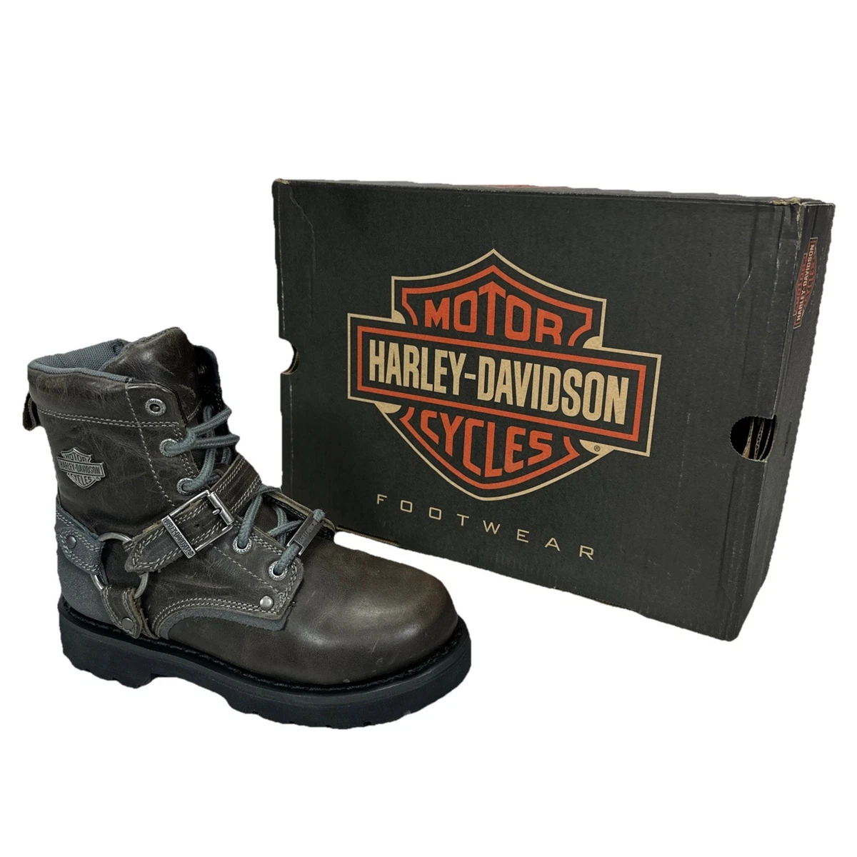 Harley-Davidson Women\'s Glenora 4.5-Inch Motorcycle Boots Size 9.5 Black Harley-Davidson Brown Boots for Women for sale - eBay main image 2