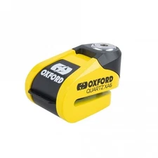 Oxford Security - Quartz Alarm XA6 Disc Lock (Yellow/Black) / 6mm Pin