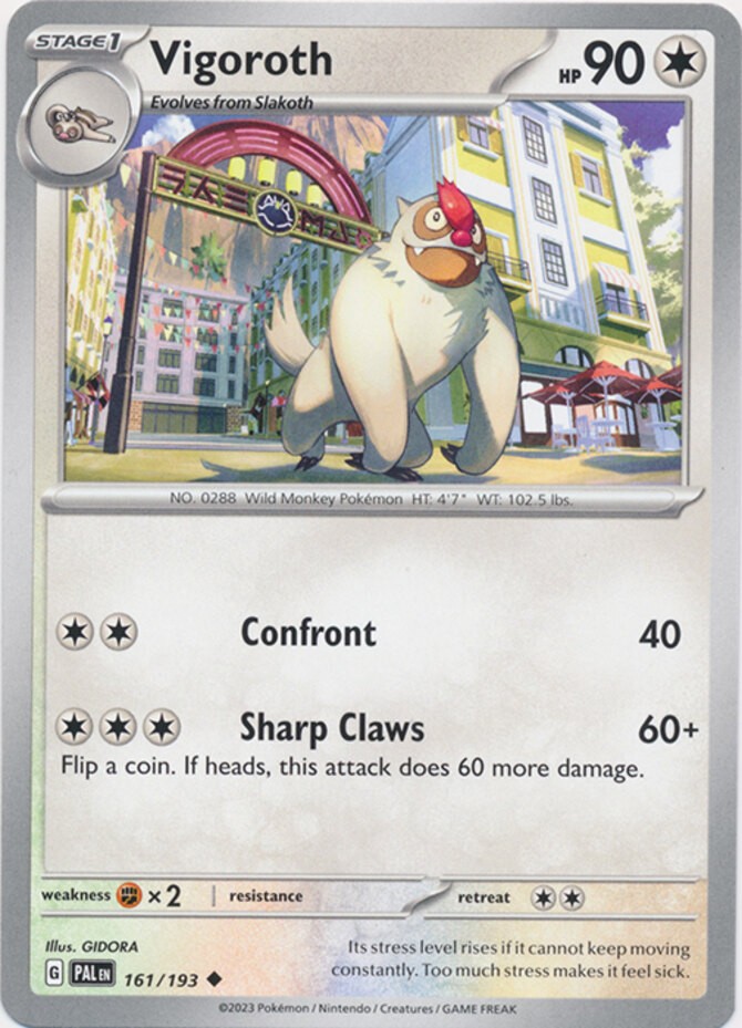 Vigoroth - 161/193 - Uncommon - Near Mint