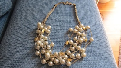 wunderschönes Collier Statement Süßwasser Perlen Kette 50cm Kette Perlenkette