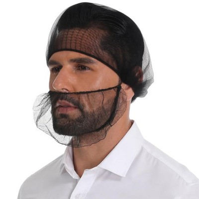 Heavy Duty Breathable Nylon Beard Cover - 100 Disposable Honeycomb Beard Nets