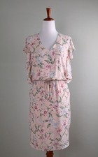 LAUREN RALPH LAUREN $139 Floral Ruffle Sleeve V-Neck Blouson Dress Size 4
