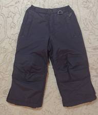 LANDS' END Boys Girls Unisex Size 4 Snow Ski Pants Black Insulated Excellent